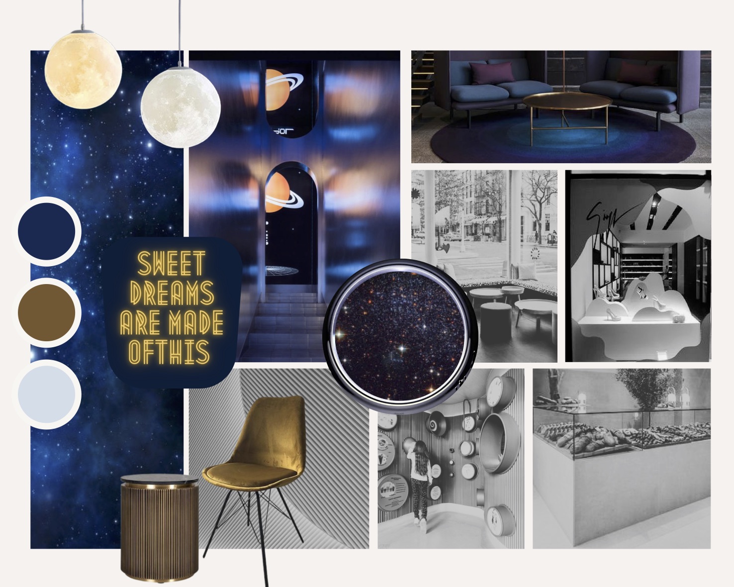 Sweet Dreams Bakery Moodboard for interior design