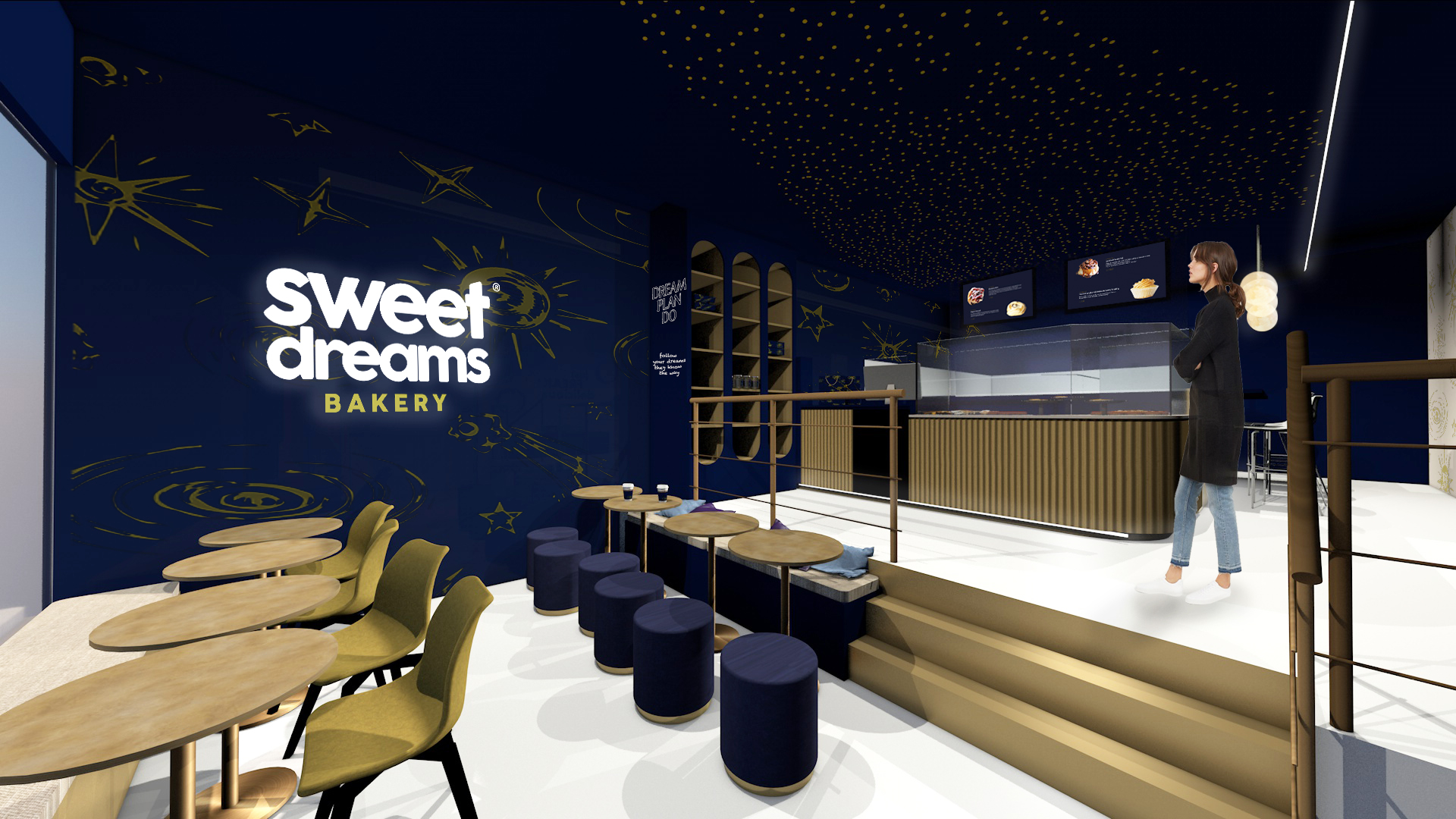 sweet dreams bakery interior design